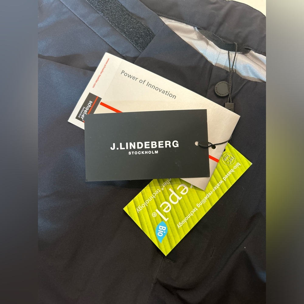 J. Lindeberg Sandy Rain Pant SS24 Size 32x32 NWT Black - Picture 3 of 4